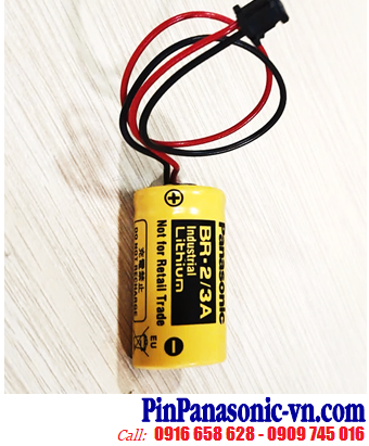 Panasonic BR-2/3A (Zắc DF1.35); Pin nuôi nguồn Panasonic BR-2/3A lithium 3v 2/3A 1200mAh, Xuất xứ Nhật